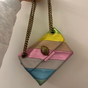 Kurt Geiger small rainbow bag. Gold chain.
